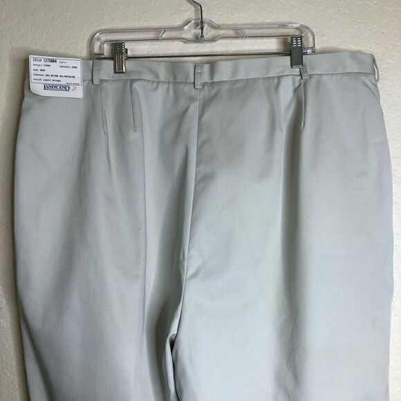 NEW Lands End Light Stone Normcore, Beigecore, Career Twill Pants Size 26W NWT - Picture 5 of 13